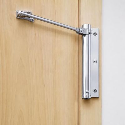 Automatic Door Closer, Heavy Duty Adjustable Spring-Loaded Door Closer with Allen Key & Screws, Self Closing for Residential, Commercial, Storm, Interior & Screen Doors'