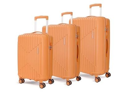 KAMILIANT by American Tourister Savvy|Trolley Bag Set of 3 (55+70+80 cms)|Orange Pastry