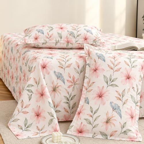 BSB HOME 100% Cotton CloudTouch Double Bed Bedsheet Set | 144 TC Soft & Breathable