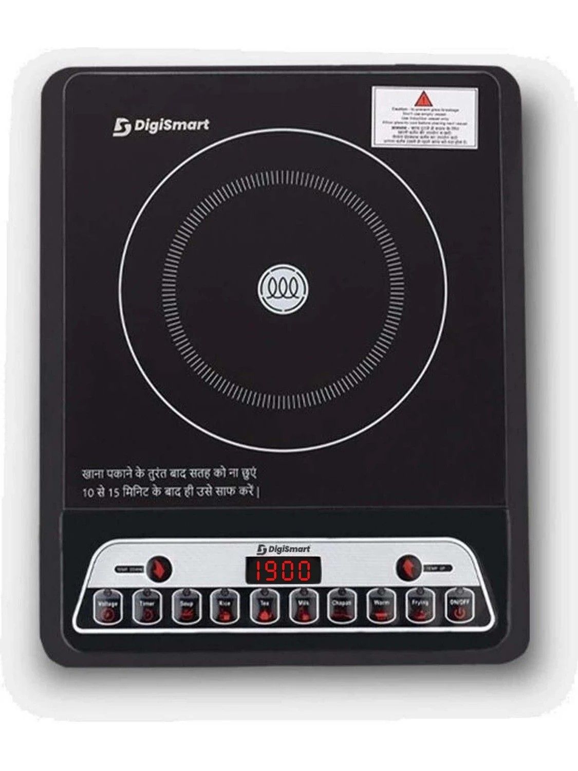 DIGISMART 1900 W Induction Cooktop Push Button (Black, Induction ...more