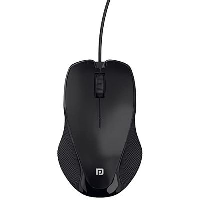 Portronics Toad 101 Wired Optical Mouse with 1200 DPI, Plug & Play, Hi-Optical Tracking(Black)