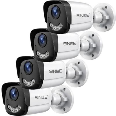 SINLOE Wired 2 MP Color Night Vision Day/Night 24 Hour Full Color Vision 1080P Full HD , 4 Unit