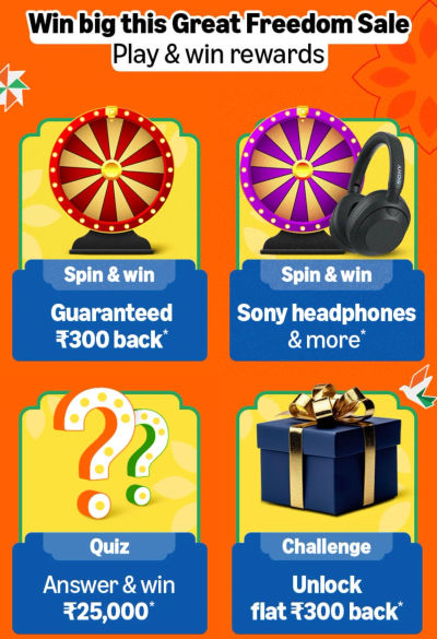 Great Freedom Sale Games, Play & Win Rewards (Spin & Win, Quiz)