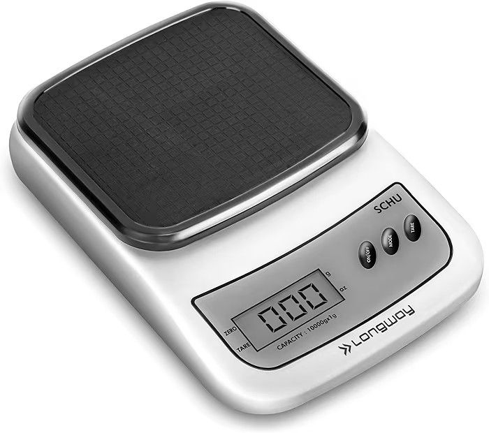 Longway LWKWS01 Multipurpose Portable Digital Kitchen Weighing Scale 2 Year Warranty (10 kg, Gray)