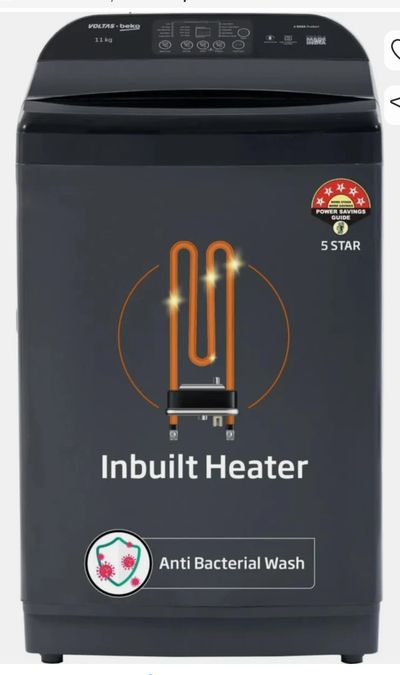 voltas 11 kg Fully Automatic Top Load with In-built Heater Grey