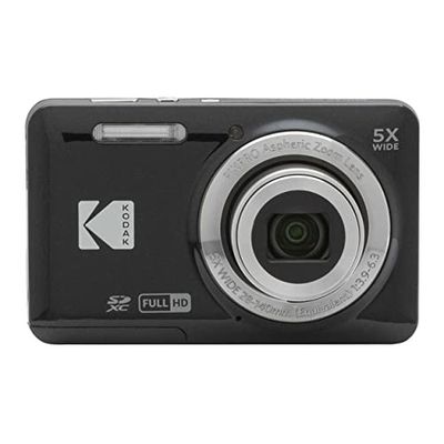 Kodak PIXPRO Friendly Zoom FZ55-BK 16MP Digital Camera with 5X Optical Zoom 28mm Wide Angle and 2.7" LCD Screen (Black)