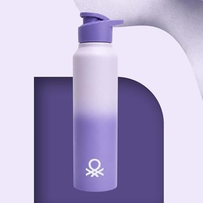 United Colors of Benetton Stainless Steel Water Bottle 1L Leak-Proof