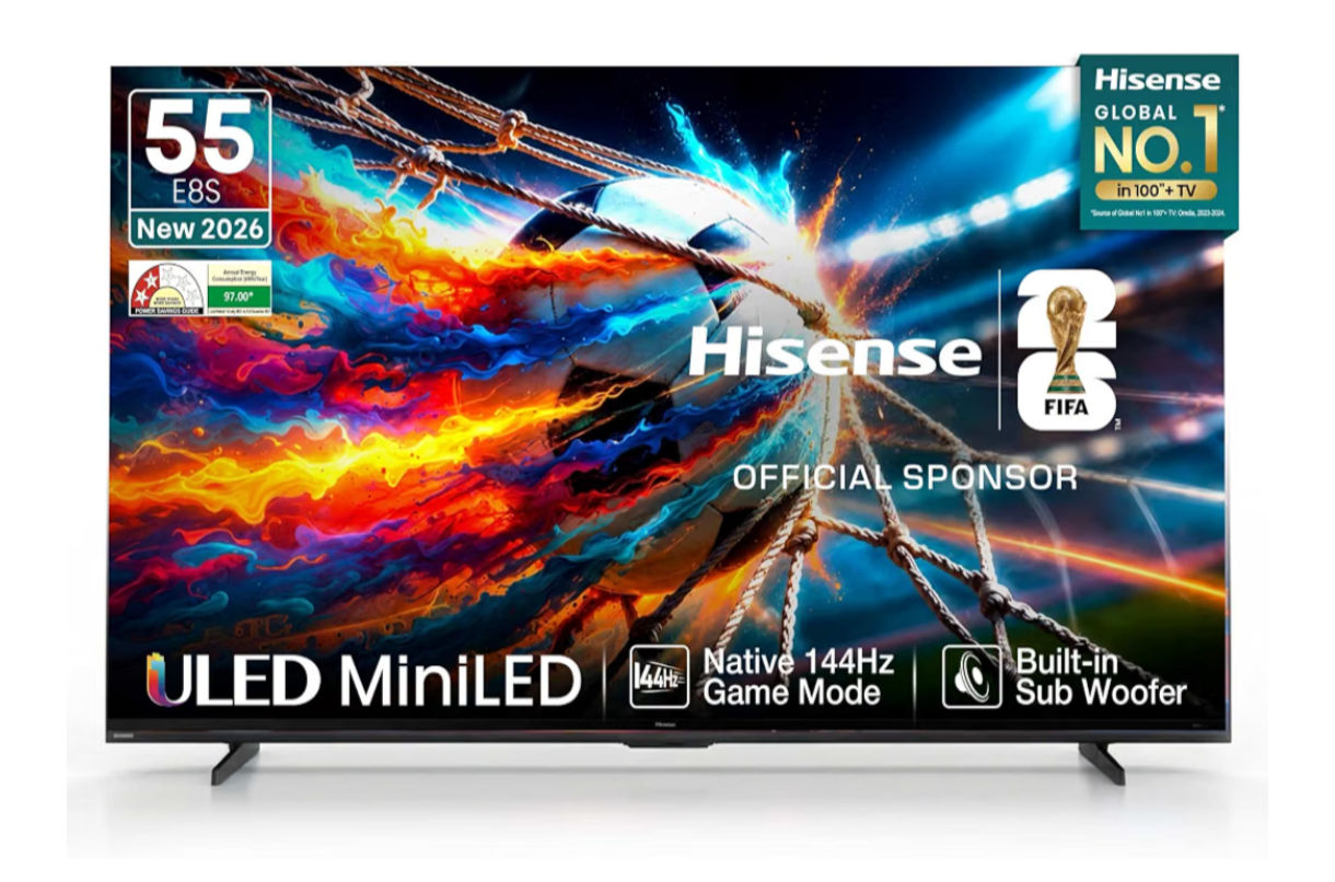 Hisense 139 cm (55 inches) E8S Series ULED MiniLED Smart TV 55E8S (Black)