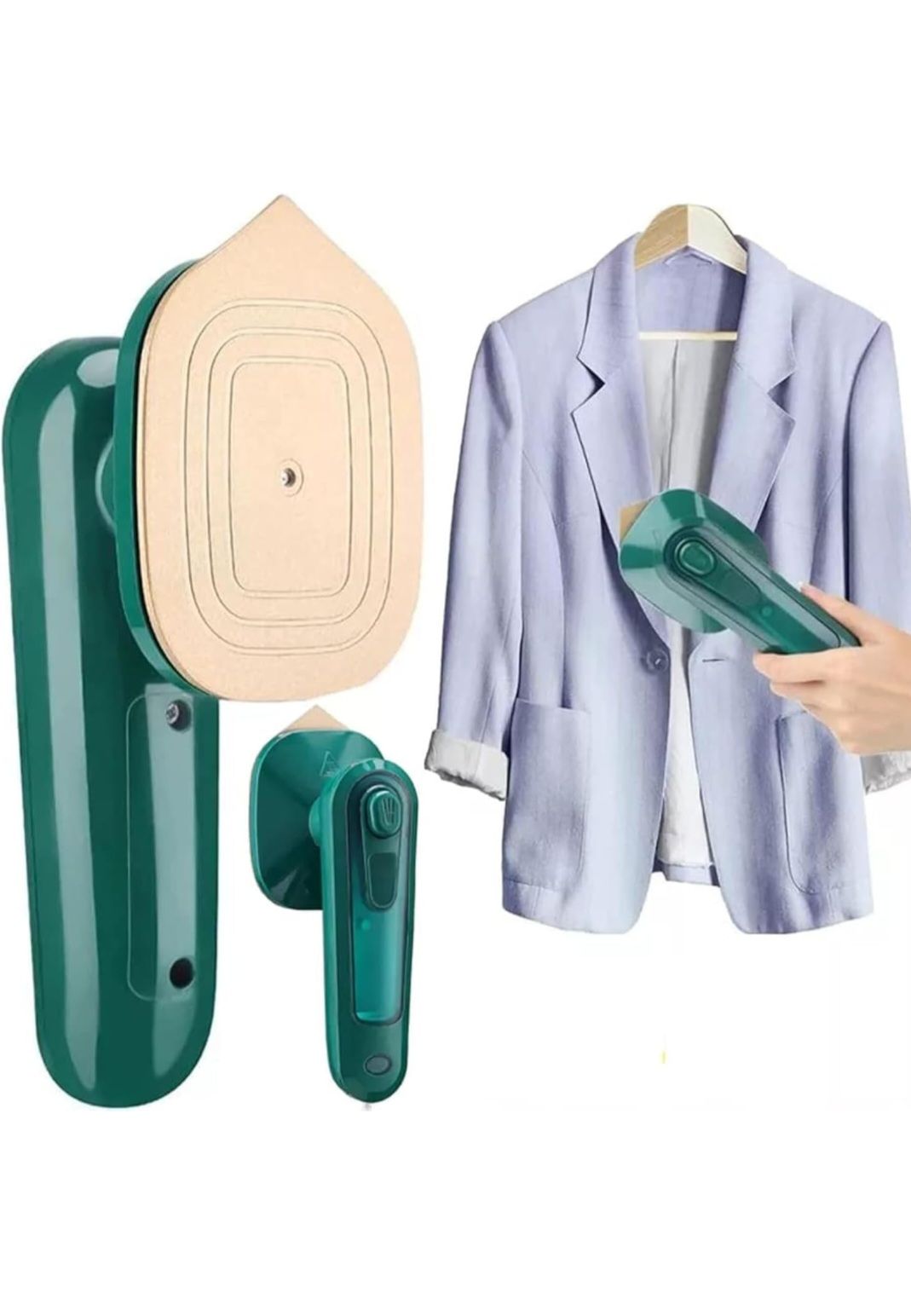 Stainless Steel Mini Steam Iron for Clothes | Portable Handheld Garment Steamer | Fast Heating Wrinkle Remover for Travel & Home 79% off Product Images and Videos (AI-Generated Alt Text)