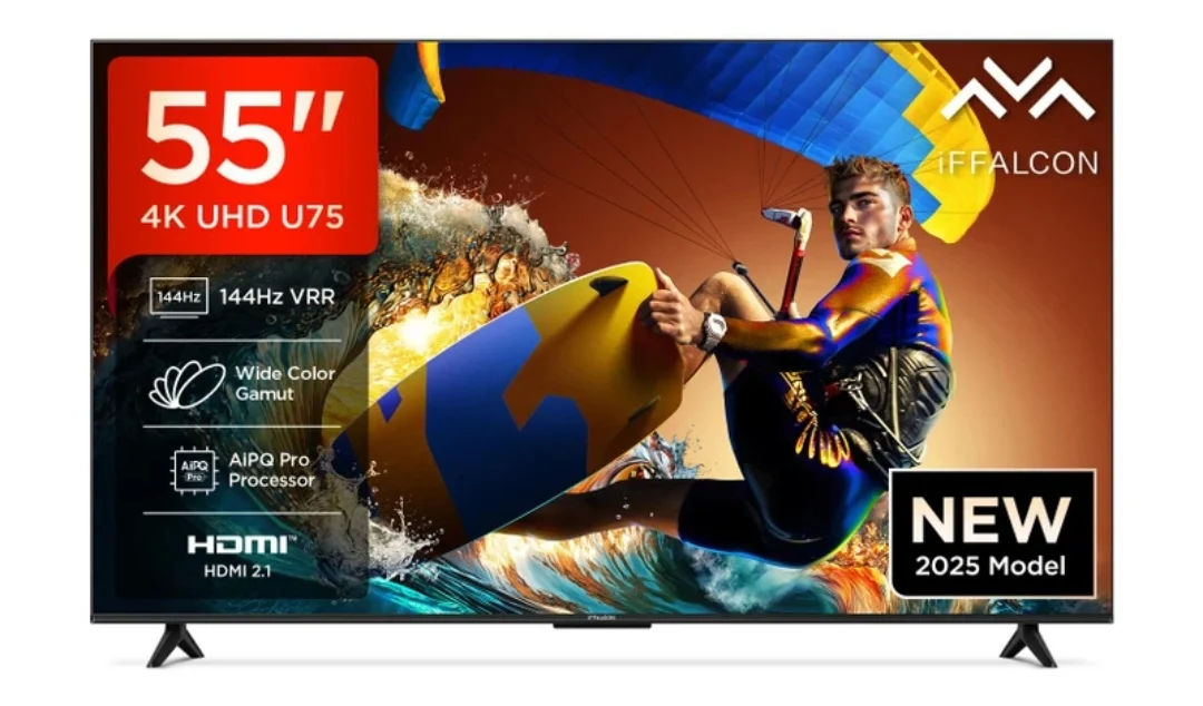 Iffalcon U75 139 cm (55 inch) Ultra HD (4K) LED Smart Google TV with 144 Hz VRR | 3GB-32GB
