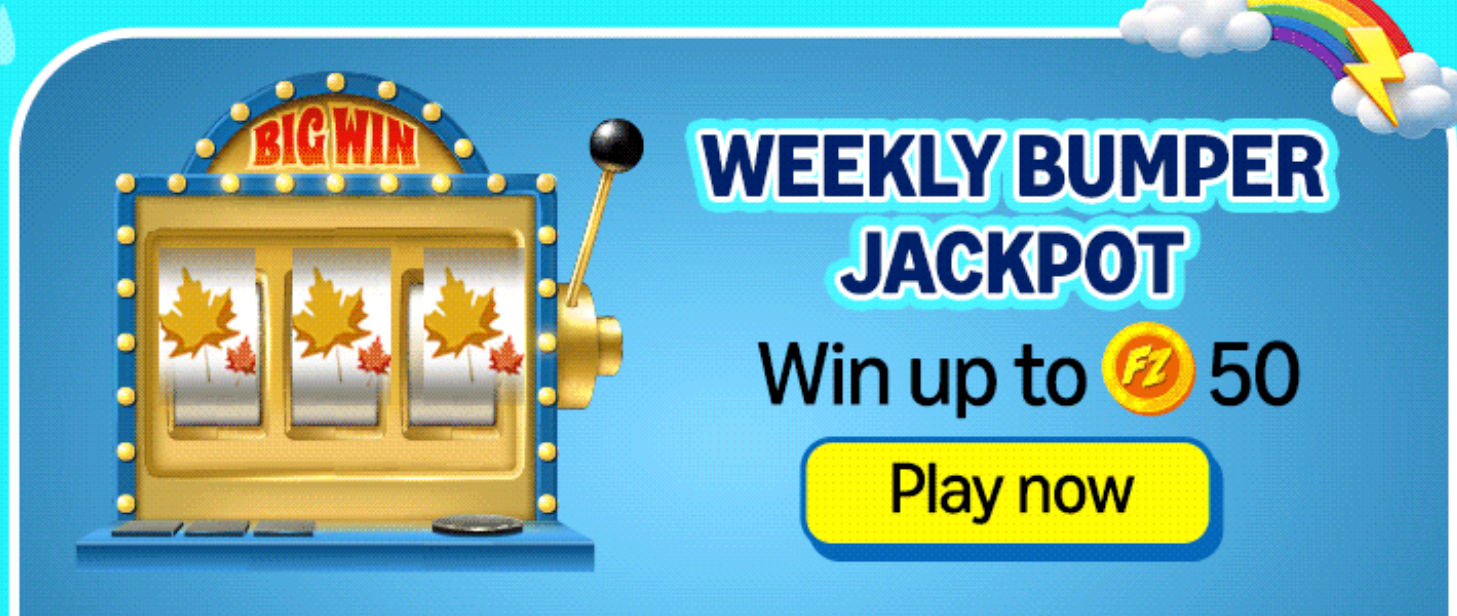 Funzone weekly bumper Jackpot-Win UP TO 50 points