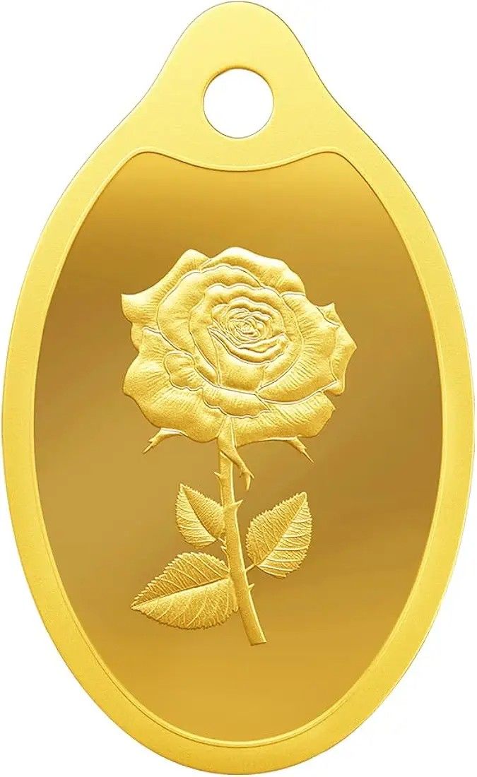 MMTC PAMP 1g 24K (999.9+) Purest Rose Gold Oval Coin, 1g Gold Coin