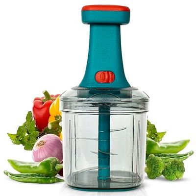Rylan Manual Hand Press Push Chopper (Assorted, 1000 ml, Plastic).[39% Coupon]