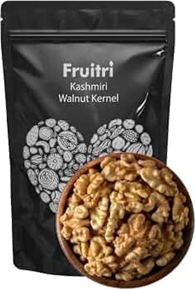 Fruitri Kashmiri Walnut Kernels 1kg, Premium, Fresh, Natural, Akhrot Giri Without Shell, Crunchy, Omega-3 Rich, Perfect for Snacking, Baking, Cooking