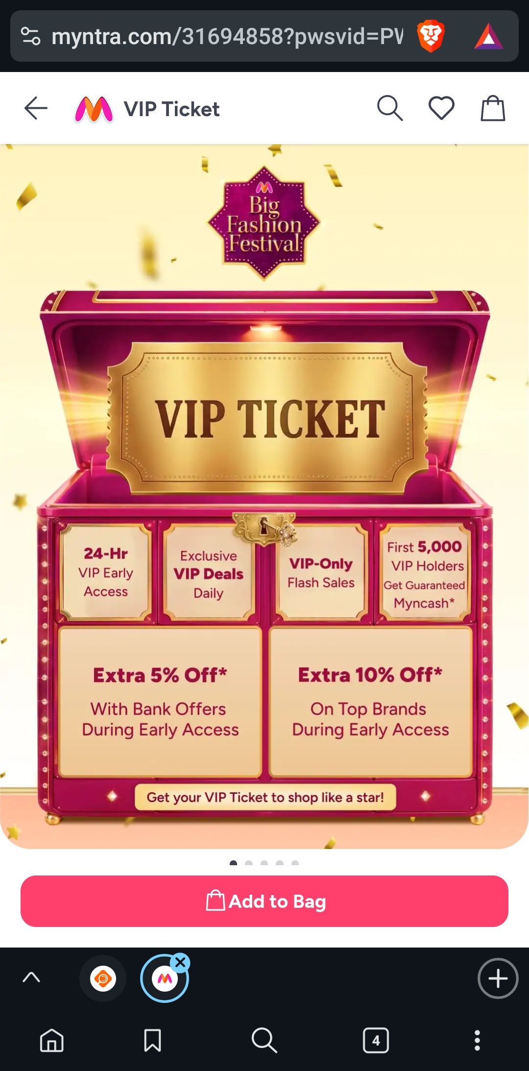 *Myntra VIP Ticket for Free*