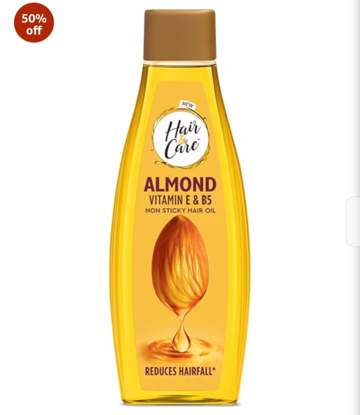 Hair & Care Almond, Vitamin E & B5 Non-Sticky Hair Oil - 500ml