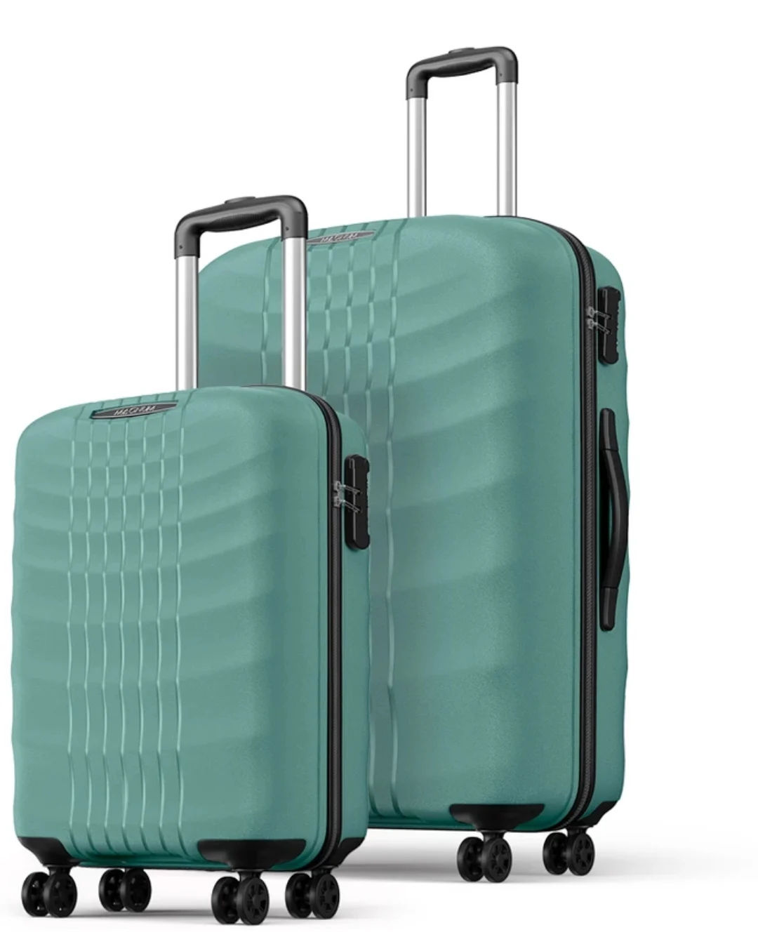 Magnum by Safari Hard Body Set of 2 Luggage 8 Wheels - LIFT 55/66 4W SAGE GREEN (Green)