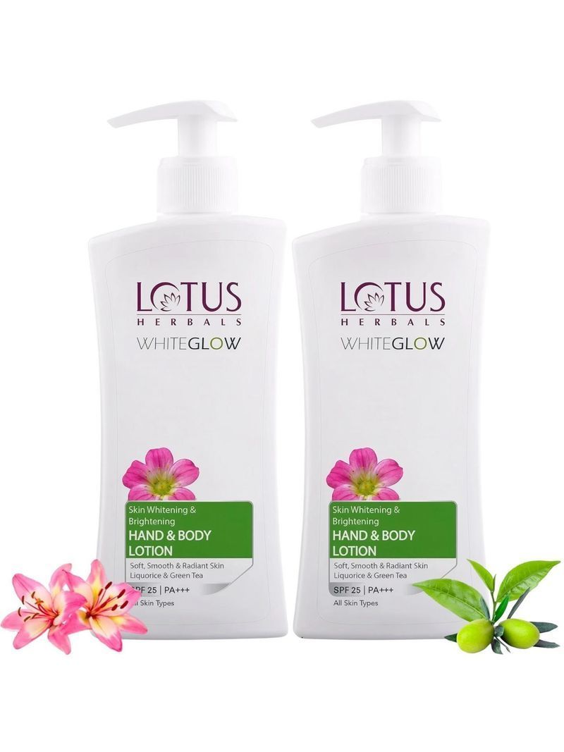 LOTUS HERBALS Skin Whitening& Brightening Hand&Body Lotion SPF-25|PA++++ (800 ml)