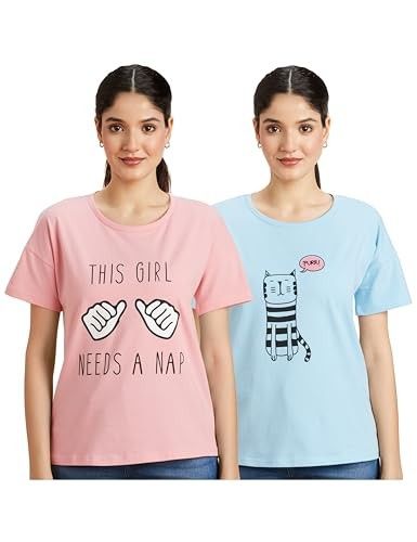 Amazon Brand - Symbol Women Cotton Stretch Regular Fit Round Neck Half Sleeve T-Shirt (Available in Plus Sizes)