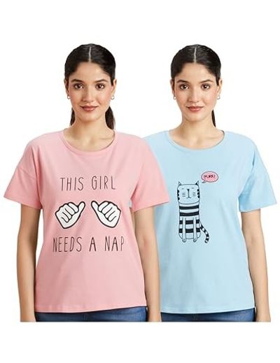 Amazon Brand - Symbol Women Cotton Stretch Regular Fit Round Neck Half Sleeve T-Shirt (Available in Plus Sizes)