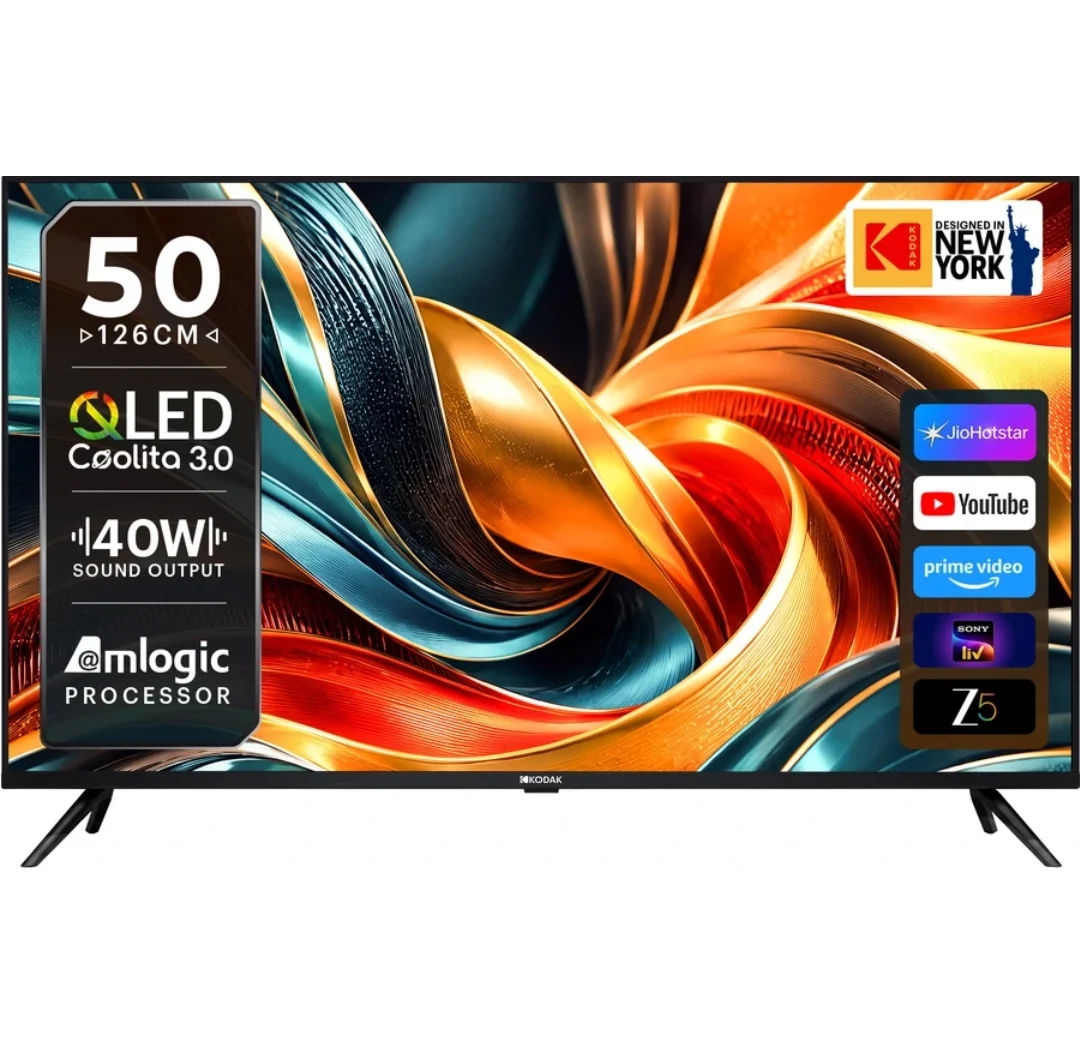KODAK 126 cm (50 inch) QLED Full HD Smart Linux TV 2026 Edition (50QSE5055)