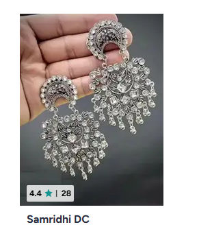 Oxidised Contemporary Drop Earrings under 130