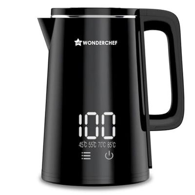 Wonderchef Onyx Cool-touch Digital Kettle, 1.8 L, Stainless-steel Interior, 1350W, Choose from 4 Temperature Modes