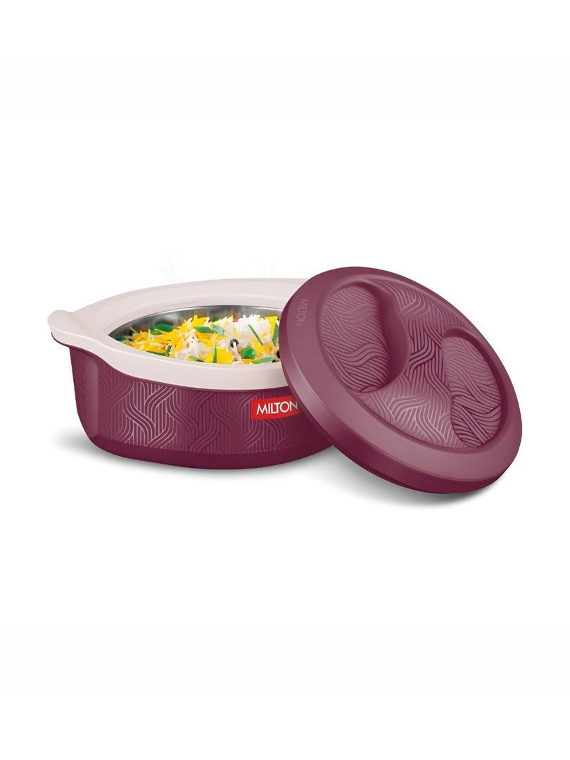 Buy Milton Evoke 1000 PU Maroon Insulated Inner Stainless Steel Casserole 850 Ml | Myntra