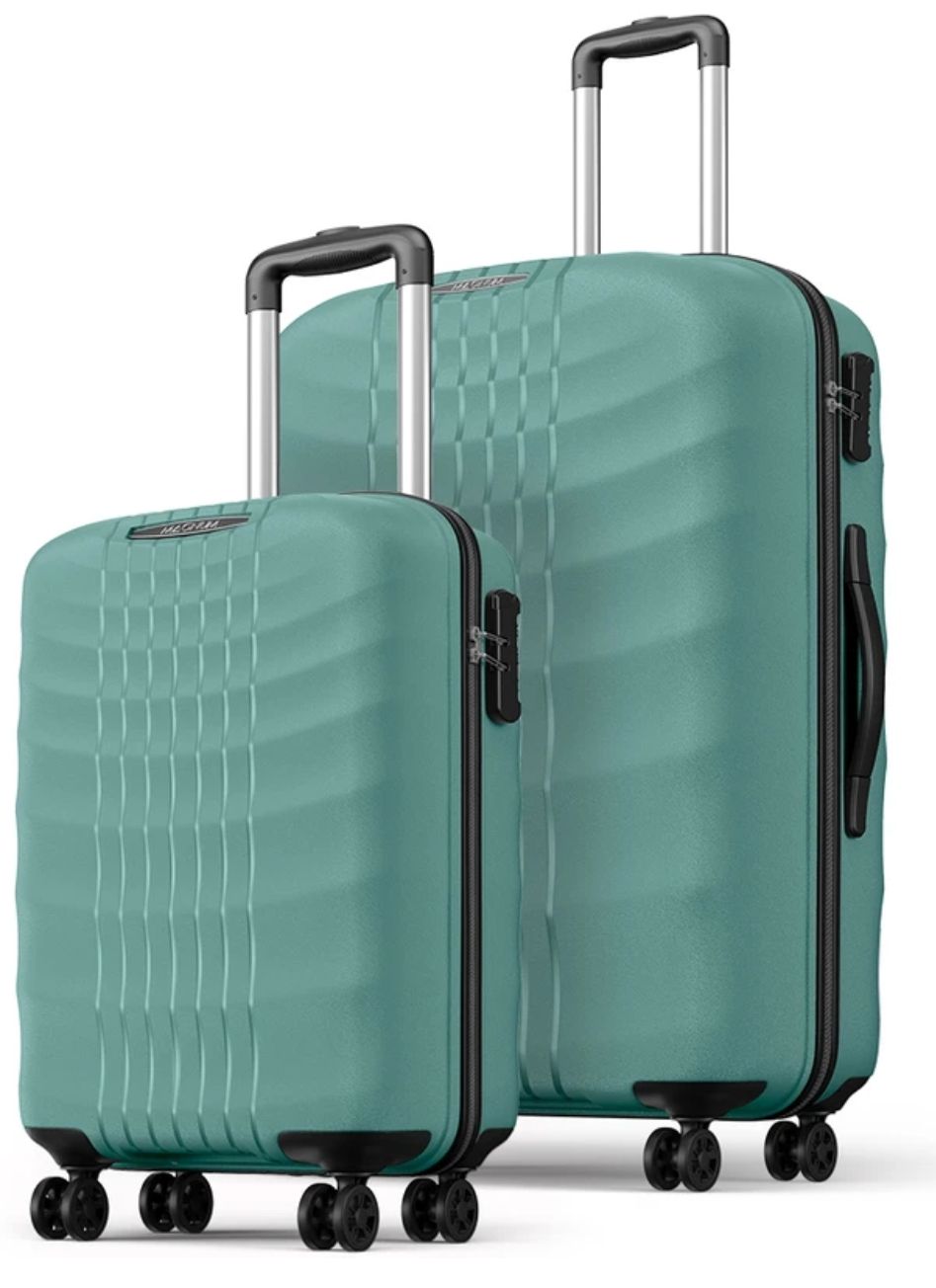 Magnum by Safari Hard Body Set of 2 Luggage 8 Wheels - LIFT 55/66 4W SAGE GREEN - Green