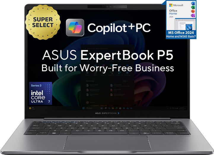 ASUS ExpertBook P5 Full Metal Copilot+ PC with 1 Yr ADP Intel Core Ultra 7 356H - (32 GB/1 TB SSD/Windows) 14 inch Laptop