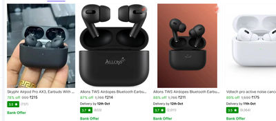 Allons TWS Airdopes Wireless Bluetooth Earbuds with Charging Case (Matte Black)