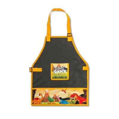 Echo Boomers Kids Waterproof Apron 4 Pockets | Print | Cooking Art School | Age 3-6 Years