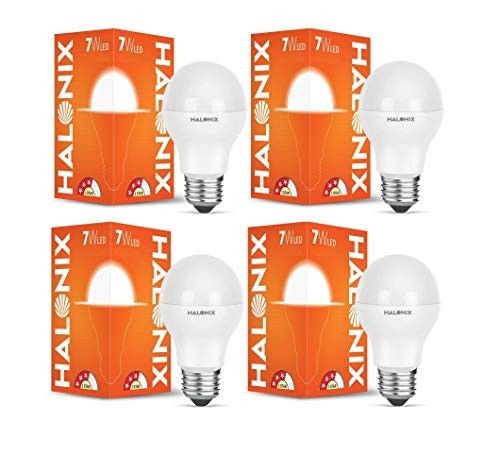 Halonix Astron Plus Base E27 7-Watt LED Bulb (Pack of 4, Cool Day Light)