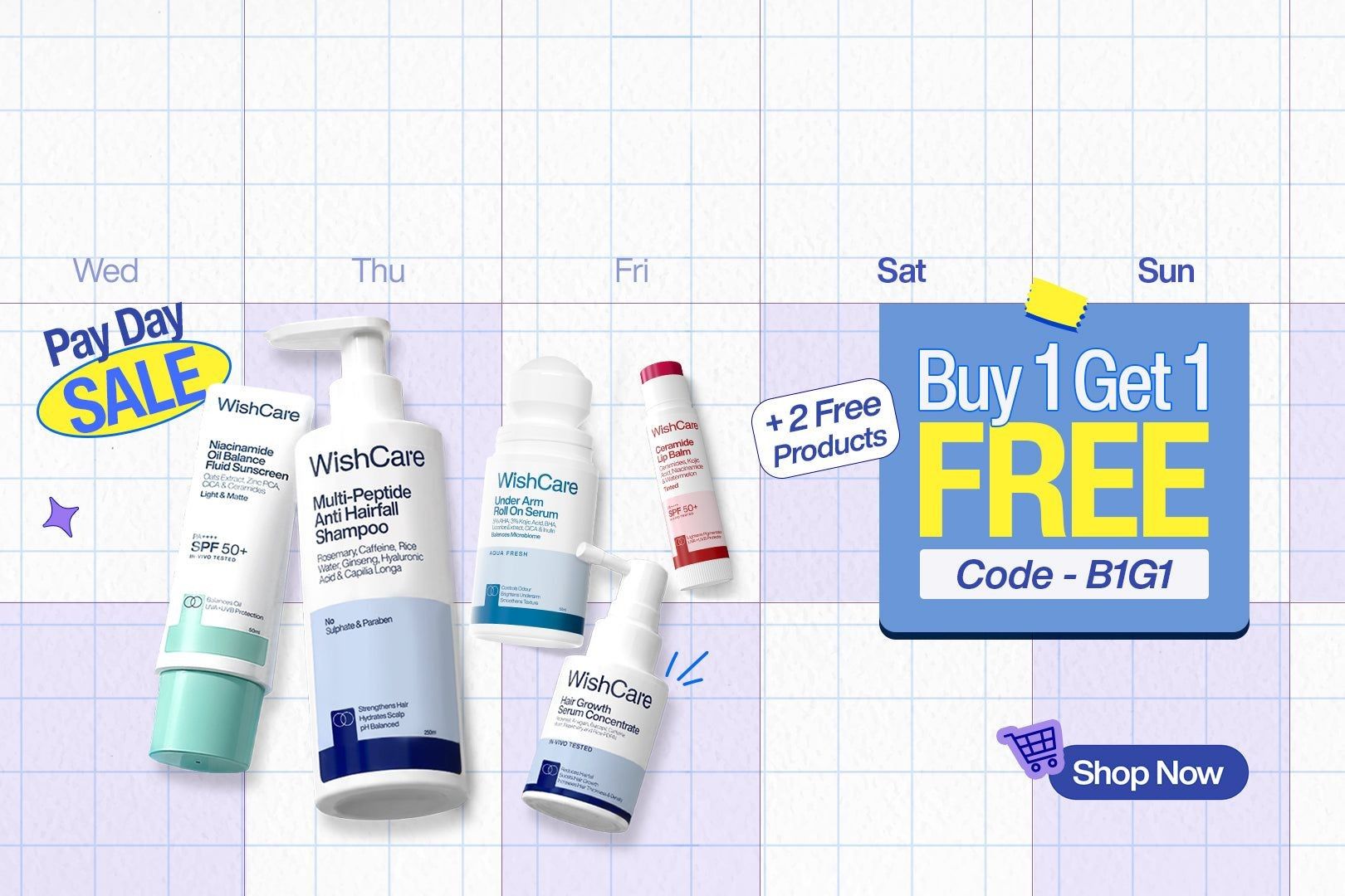 PAYDAY SALE | BUY 1 GET 1 FREE + 2 Free Products