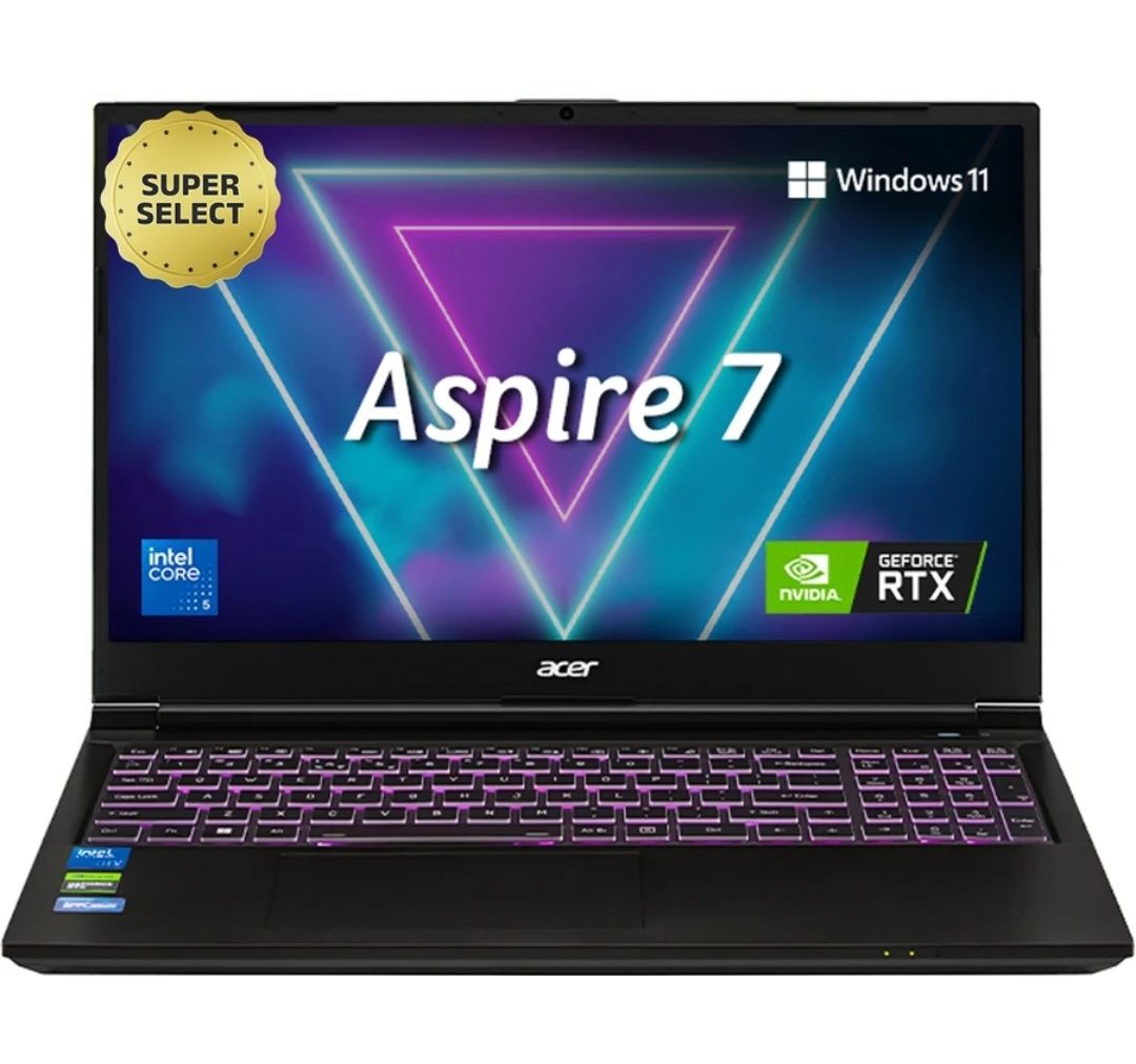 Acer Aspire 7 Intel Core 5 210H - (16 GB/512 GB SSD/Windows 11 Home/4 GB Graphics/NVIDIA GeForce RTX 3050) A715-79G Gaming Laptop (15.6 inch, Flame Black, 1.99 kg)