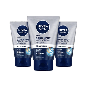 Nivea Men Dark Spot Reduction Cleanser Combo, with Vitamin C, AHA, For Even Tone Skin Face Wash (300 g)