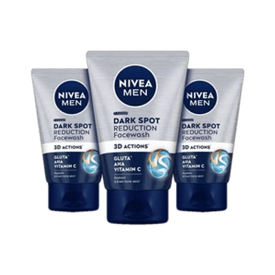 Nivea Men Dark Spot Reduction Cleanser Combo, with Vitamin C, AHA, For Even Tone Skin Face Wash (300 g)