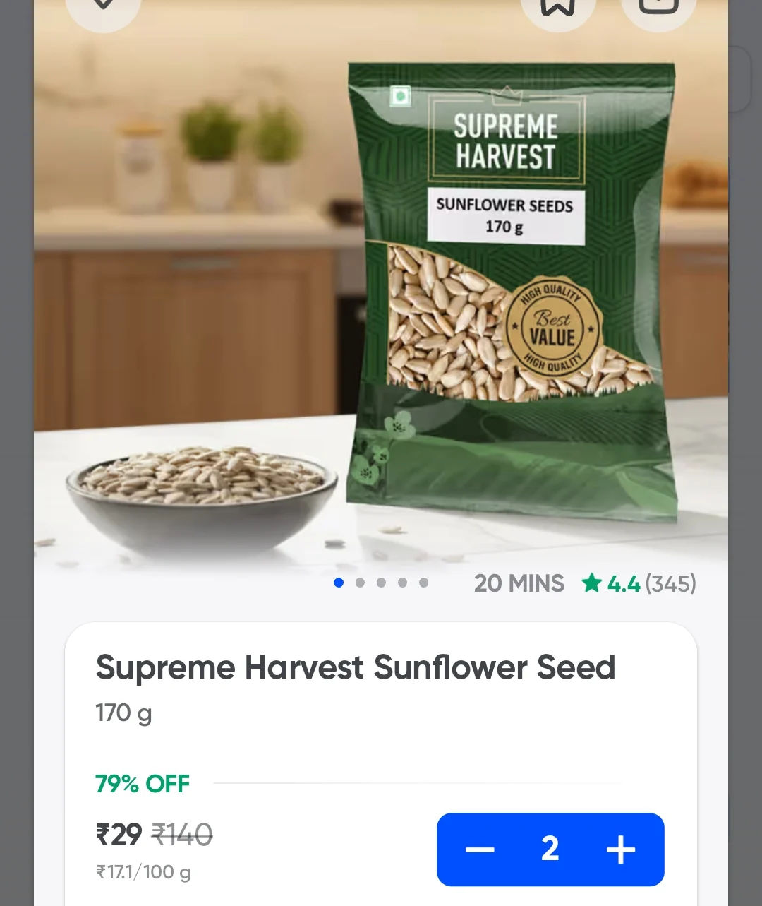 Check out Supreme Harvest Sunflower Seed on Instamart