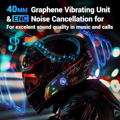 EDYELL Motorcycle Helmet Bluetooth on Ear Headset