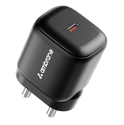 Ambrane 45W Fast Type C Charger Adapter for Mobiles & Type C Laptops, C Type Laptops, iPad (Charge i45, Black)