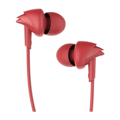 boAt Bassheads 100 Wired Earphones Wired Headset (Furious Red, In...more
