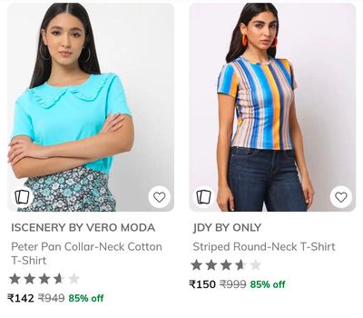 Ajio | Upto 85% Off On Vero Moda & ONLY Women Clothing