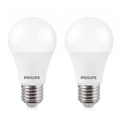 PHILIPS 12-Watts LED Bulb E27 Base (Crystal White, Pack of 2)