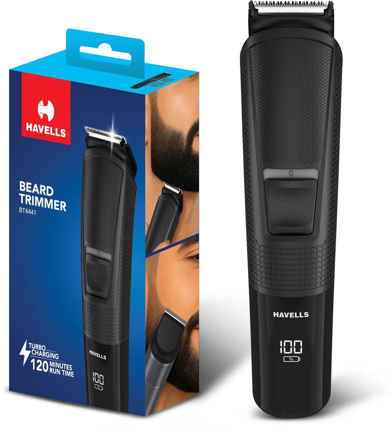HAVELLS BT4441 Trimmer 120 min Runtime 9 Length Settings (Black)