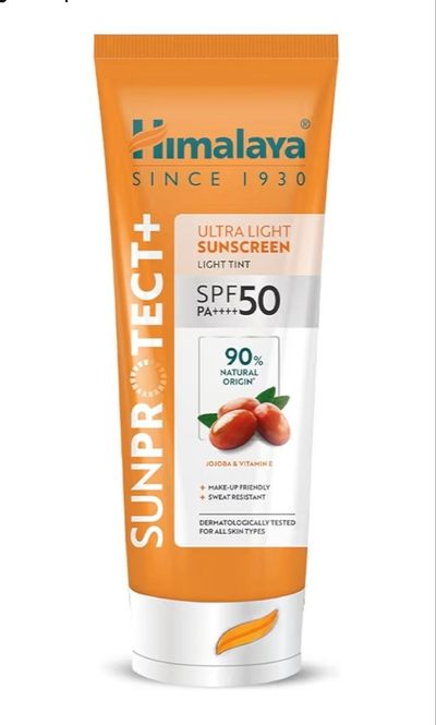 Himalaya Sun Protect+ Ultra Light Sunscreen | Light tint Cream| 90% Natural Origin Ingredients