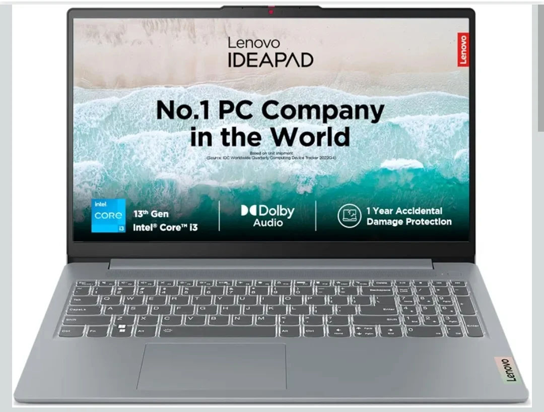 Lenovo IdeaPad Slim 3 13th Gen Intel Core i3-1315U 15.6" (39.6cm) FHD (8GB RAM/512GB SSD/Backlit Keyboard/FHD 1080p Camera/Windows 11/Office 2024/Grey/1.6Kg), 82X700M3IN