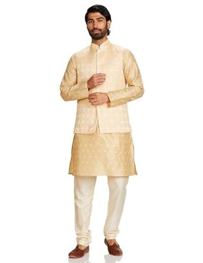 Amazon Brand - Symbol Men's Cotton Blend Printed Kurta Pyjama Set