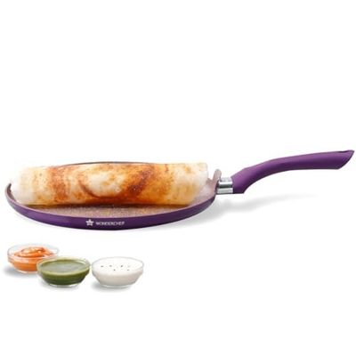 Wonderchef Royal Velvet Non-Stick Dosa Tawa 28cm for Kitchen