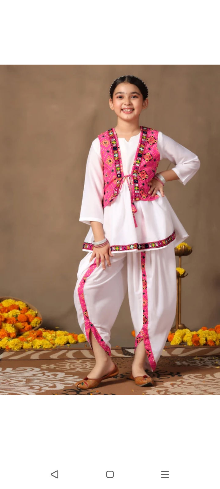 Take a look at this Girls Festive & Party Angarkha and Dhoti Pant on Flipkart