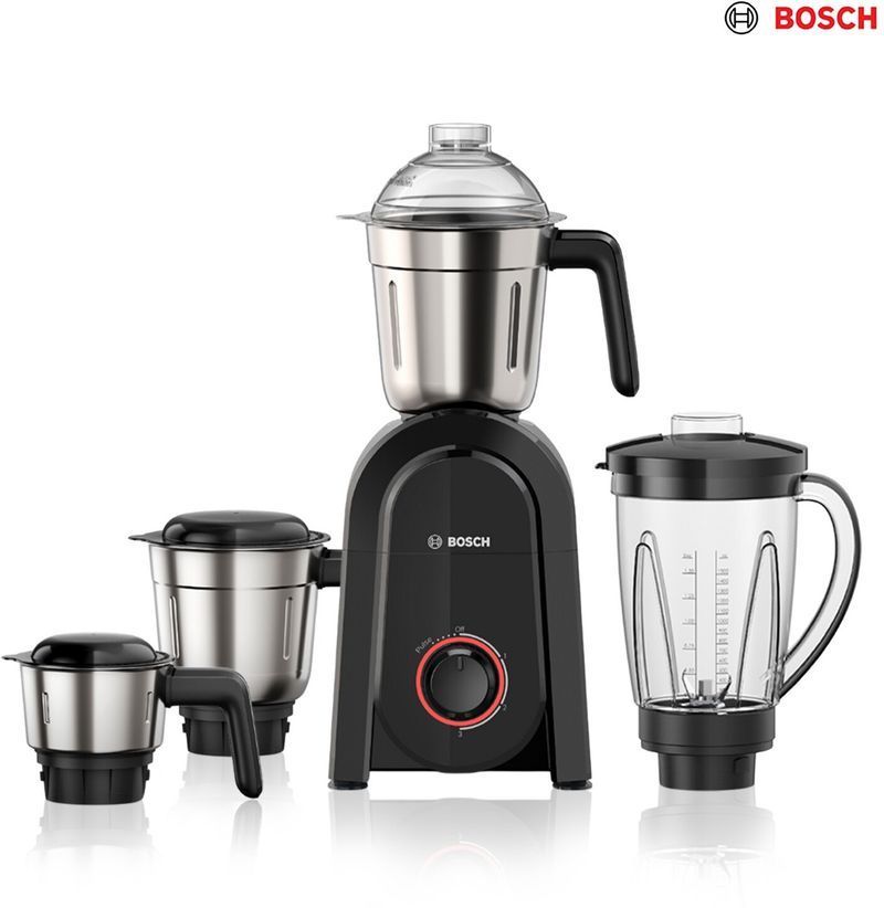 BOSCH Pro 1000 W Mixer Grinder (MG8714C4KI | 4 Jars | Black)